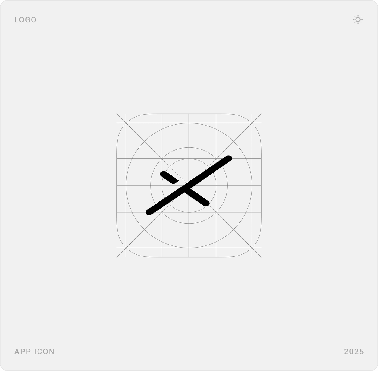 Spex logotype in black, and the “X” app icon drawn on a construction grid