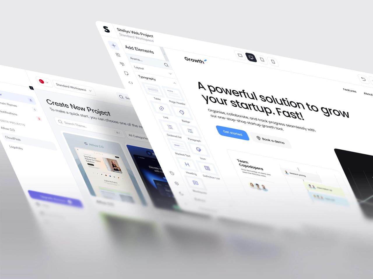 Siteliyo · Site Oluşturucu Dashboard Tanıtımı