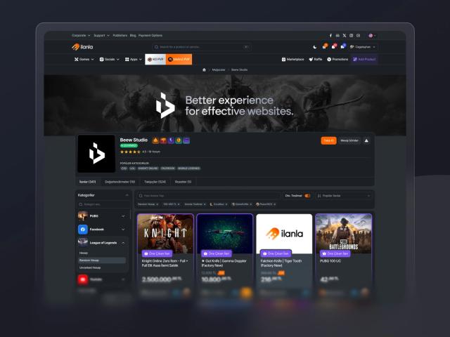 İlanla Case Study: Gaming Marketplace UI/UX and Brand Design