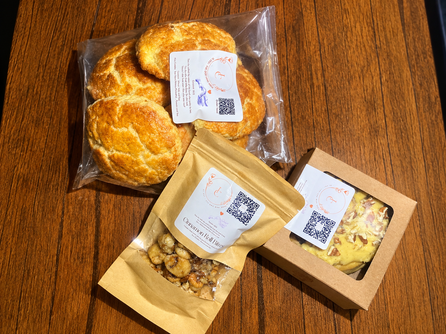 cinnamon roll , cinnamon bites , 8 packet scones