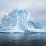 A photo of a lot of ice