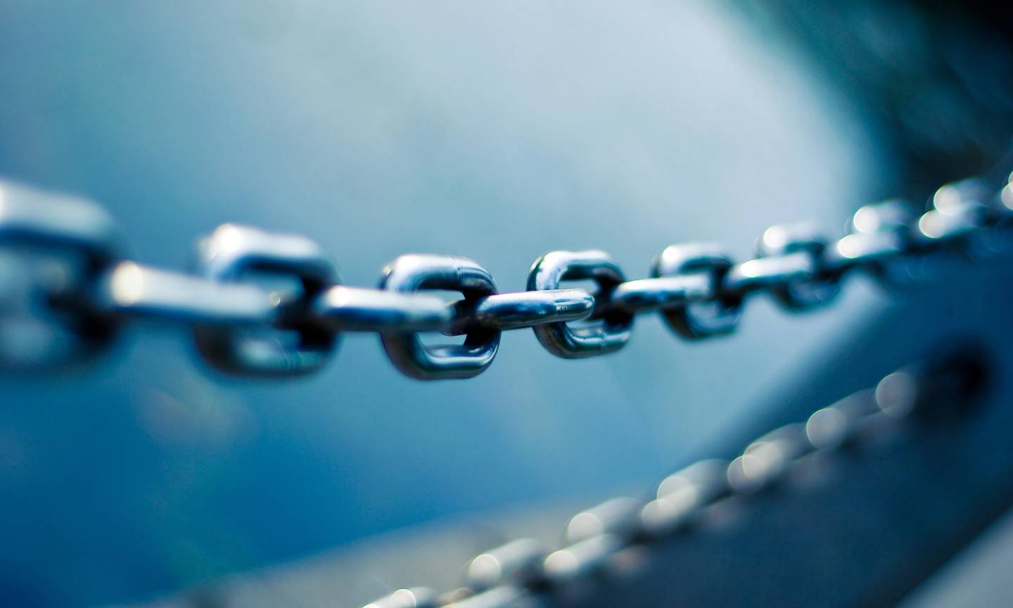 A photo of a linked chain—linked just like you want your products and articles to be