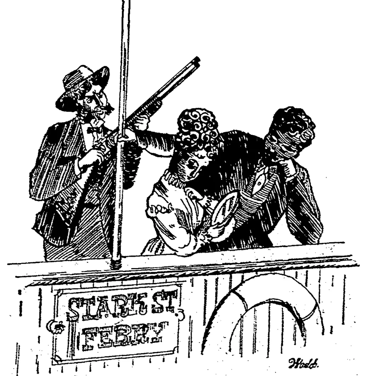 Balch confronting the newly weds