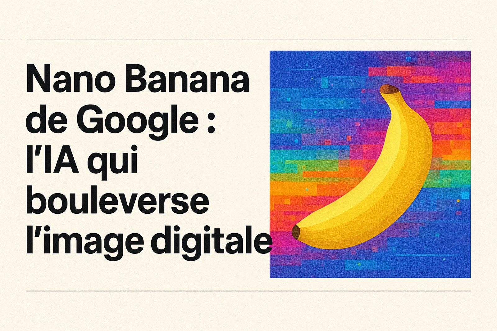 Nano Banana de Google : l’IA qui bouleverse l’image digitale