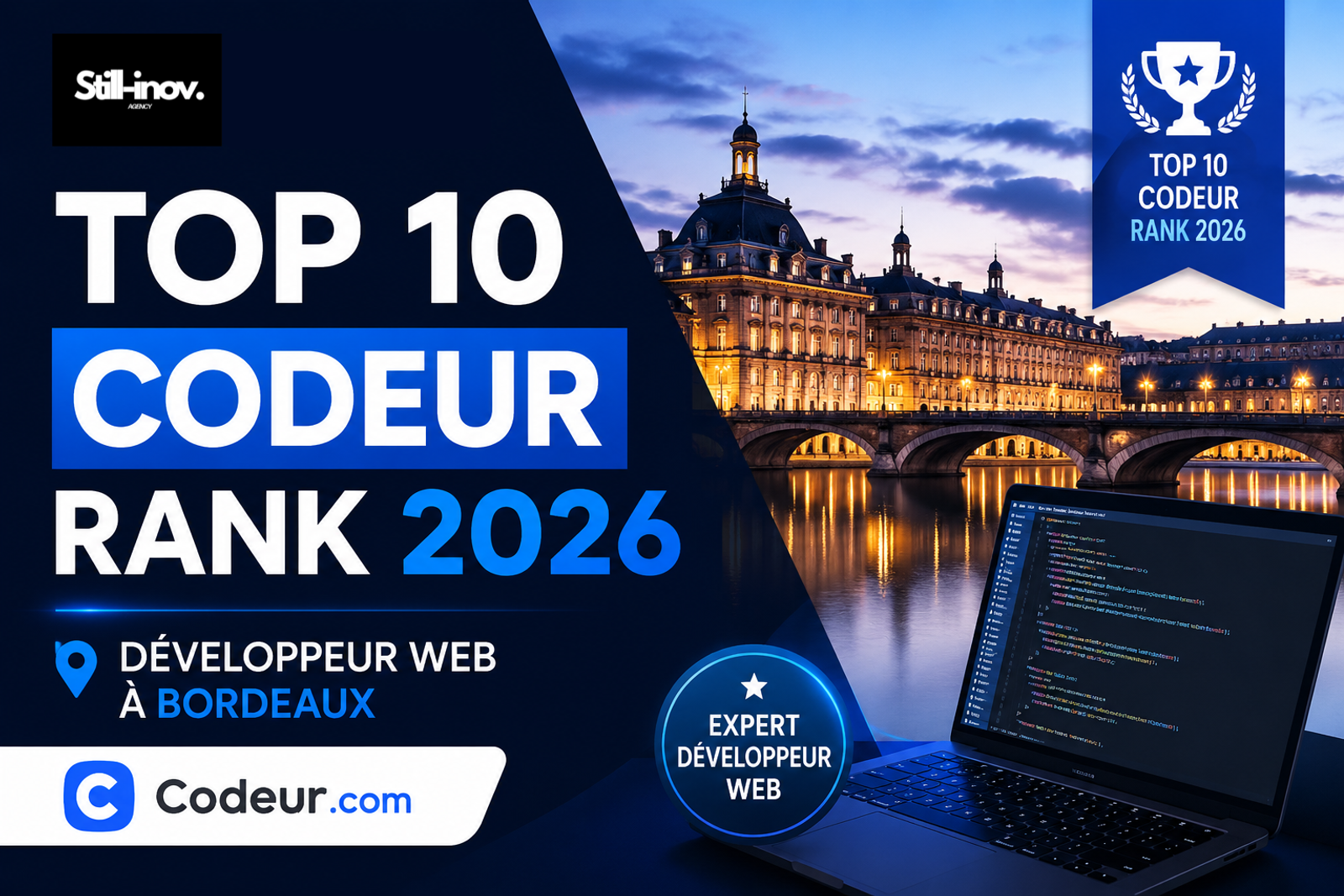 Still-Inov Agency Top 10 Codeur Rank 2026 : développeur web à Bordeaux sur Codeur.com