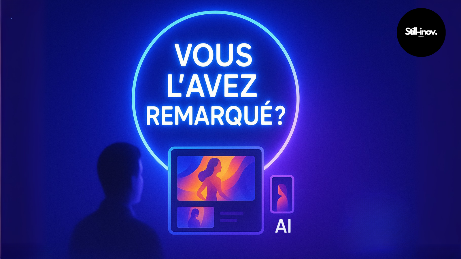 Vous l'avez remarqué avec un homme regardant des pubs à la tv