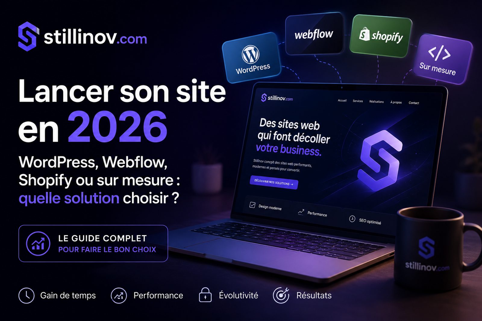 Lancer son site web en 2026 : WordPress, Webflow, Shopify ou site sur mesure ?