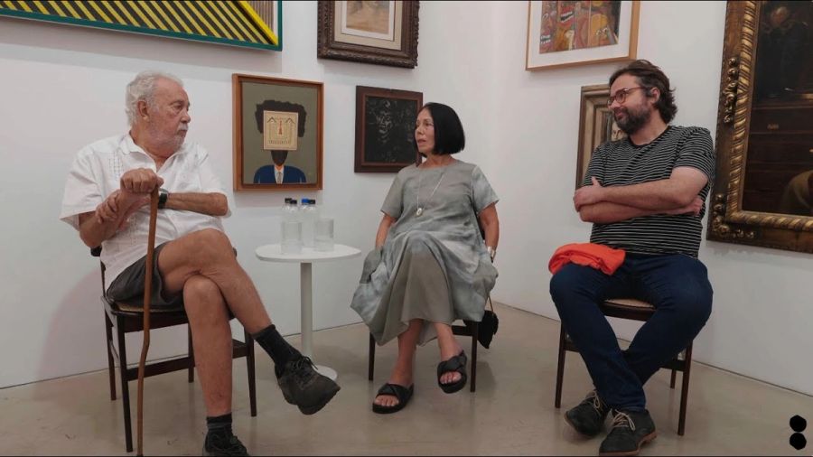 Conversa com Iole de Freitas, Carlos Vergara e Felipe Scovino