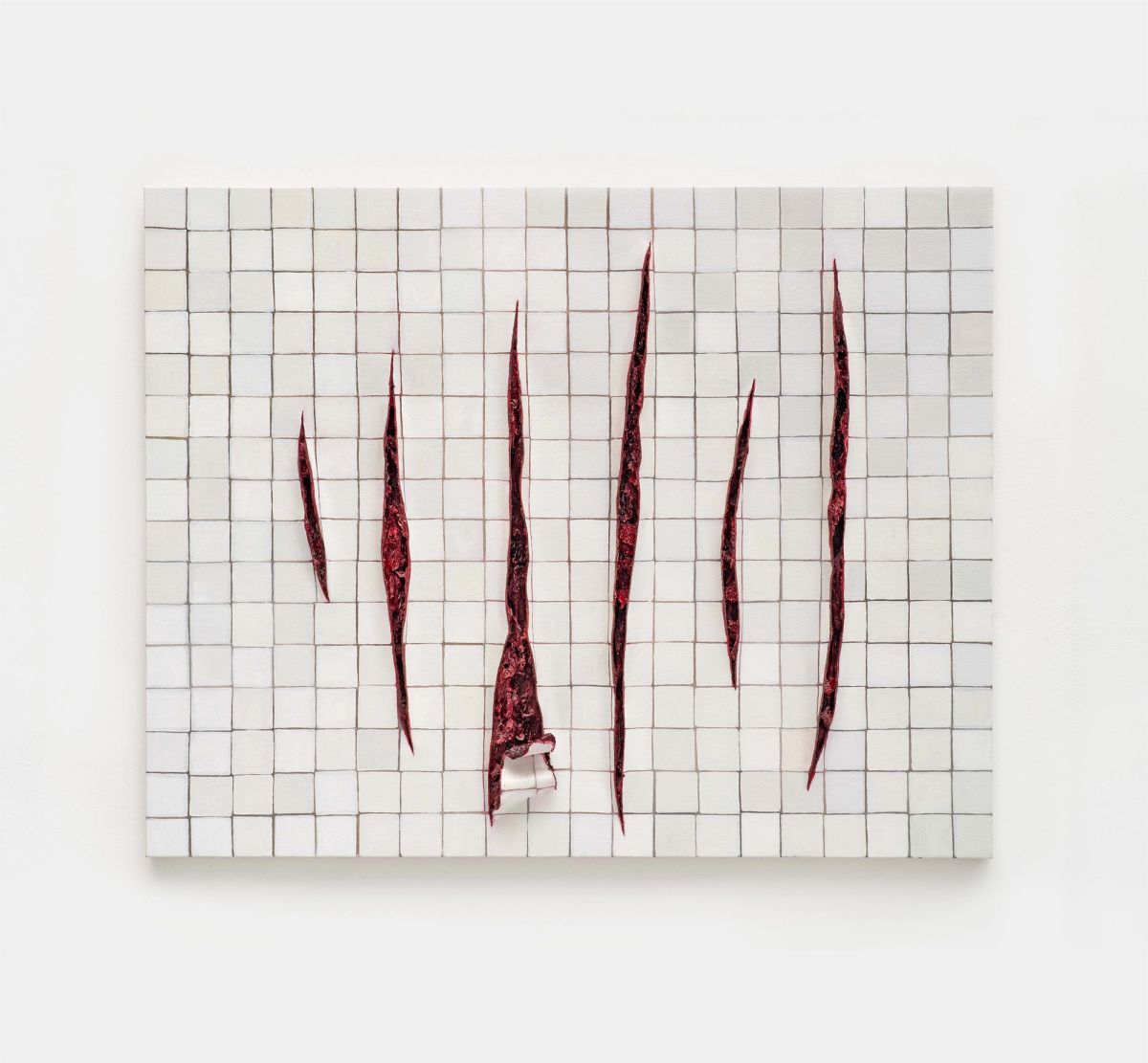 Adriana Varejão — Parede com incisões à la Fontana (Istambul), 2011