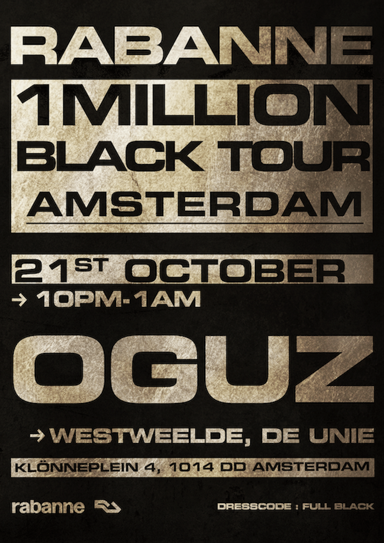 Rabanne 1 Million Black tour
