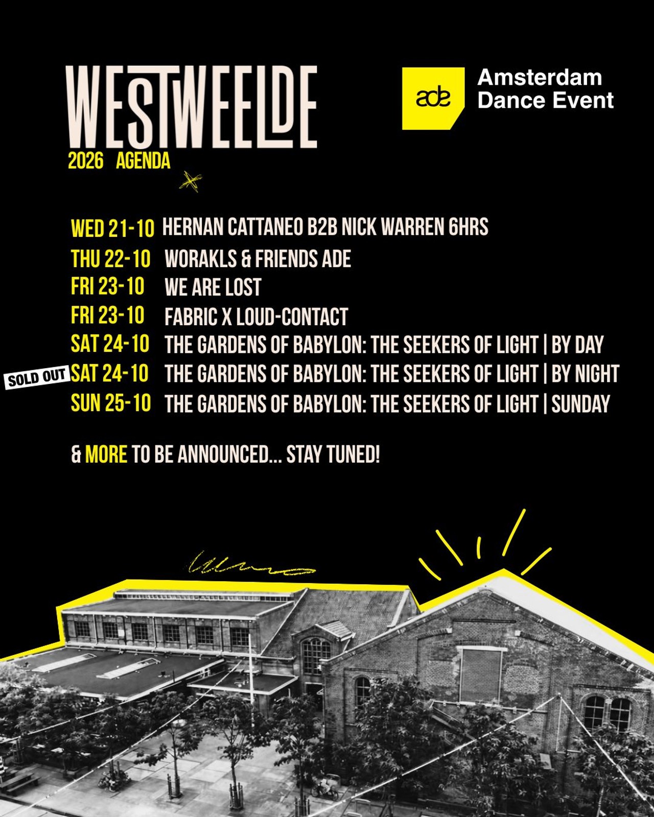 Amsterdam dance event at westweelde 2026
