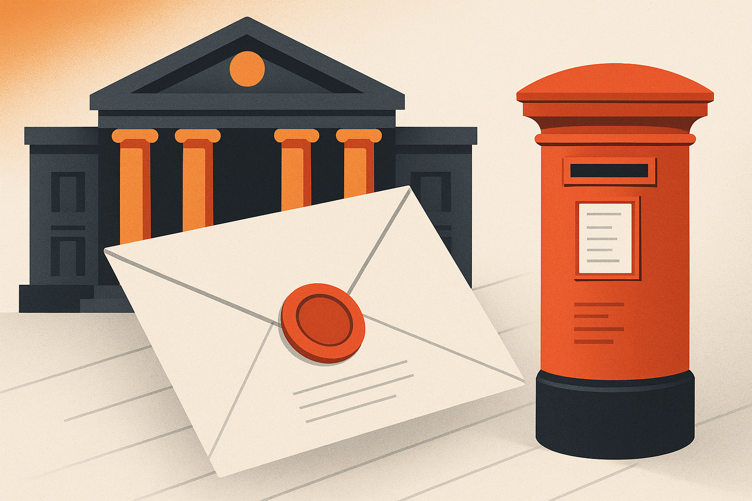Illustration representing send letters before action for law firms on Intelliprint