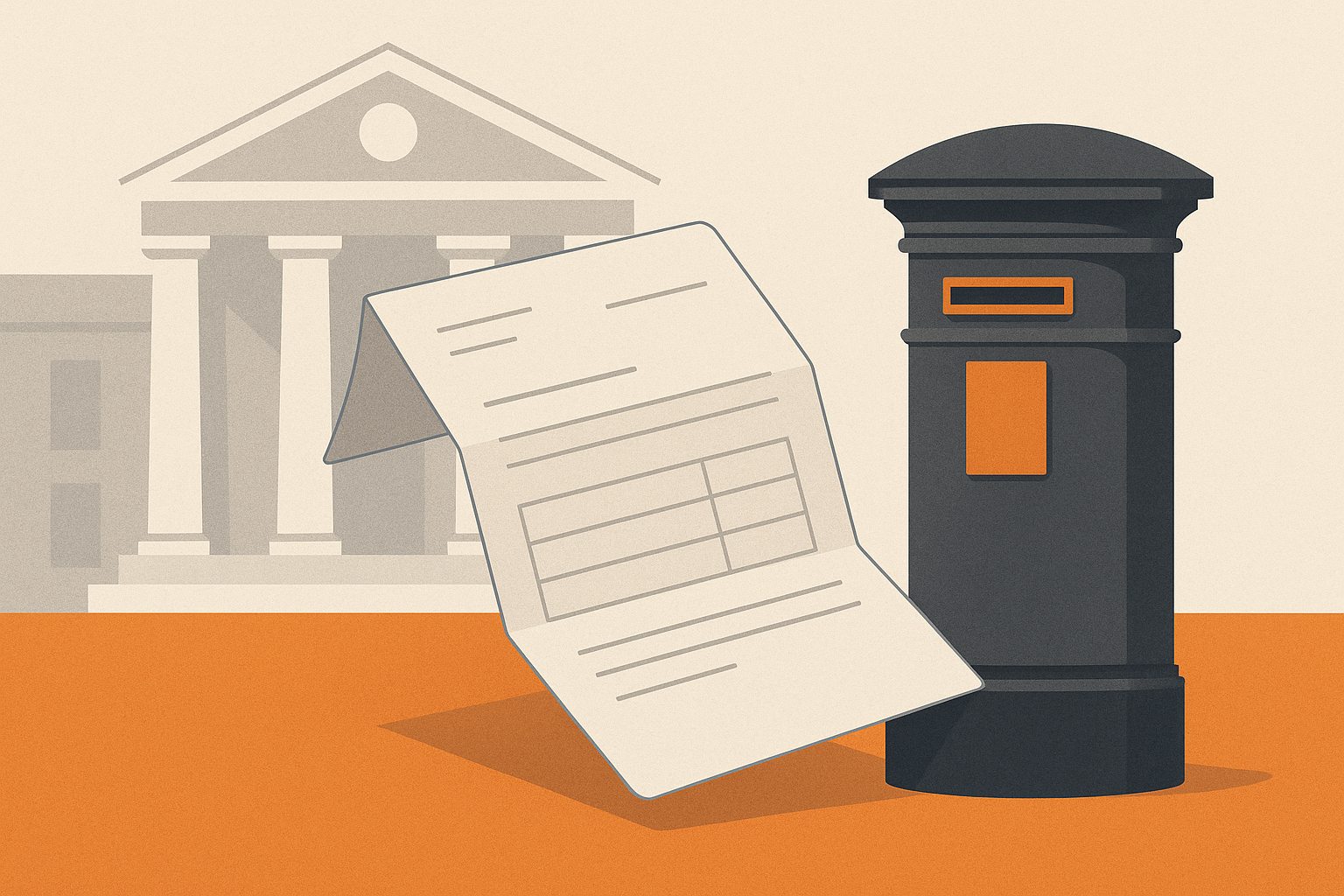 Illustration representing send monthly statements and invoices for local government on Intelliprint