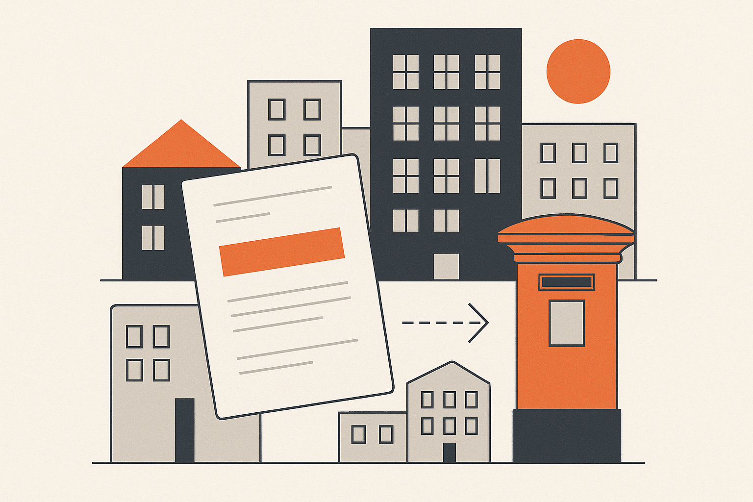 Illustration representing send section 21 notices for property management on Intelliprint