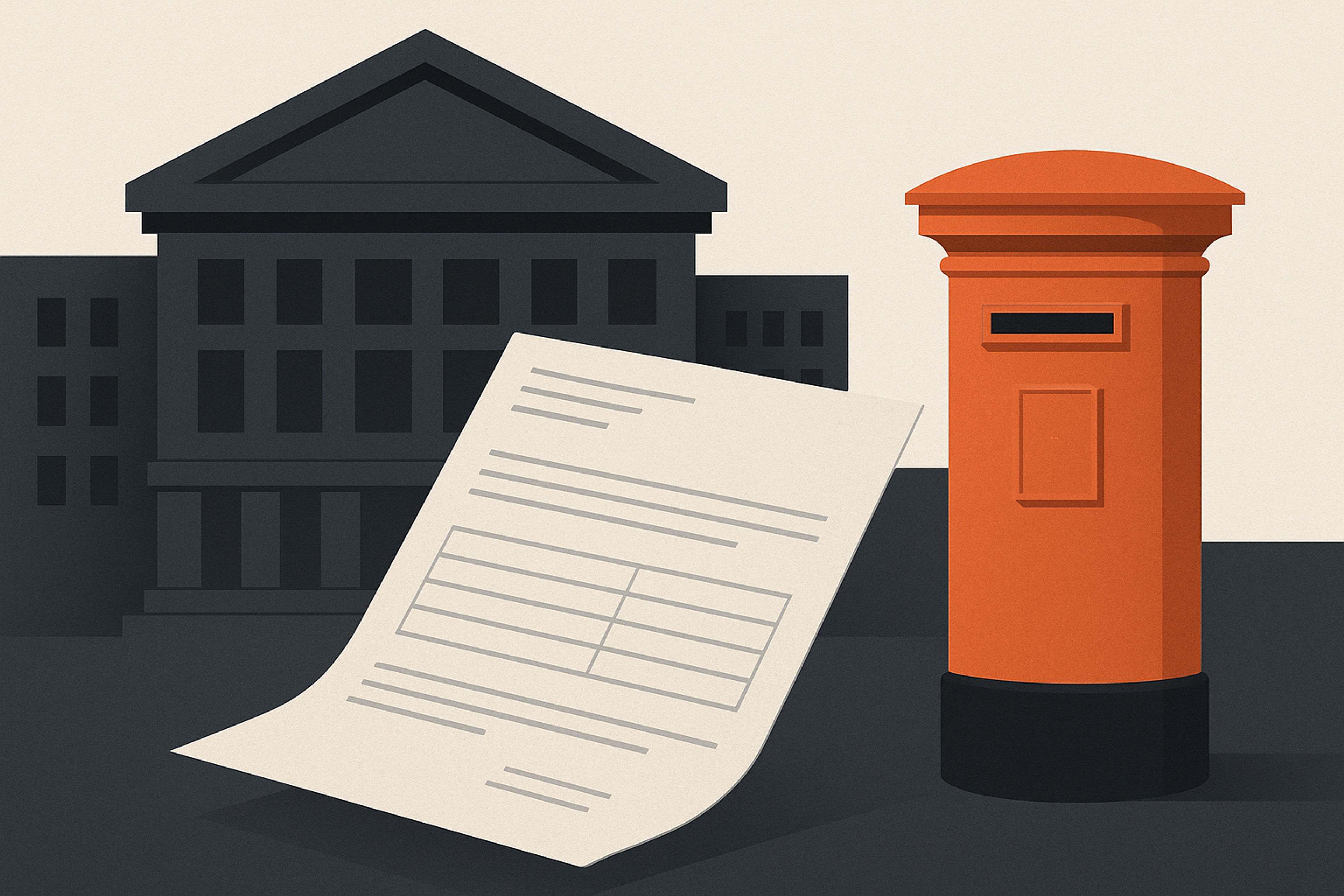 Illustration representing send monthly statements and invoices for financial services on Intelliprint