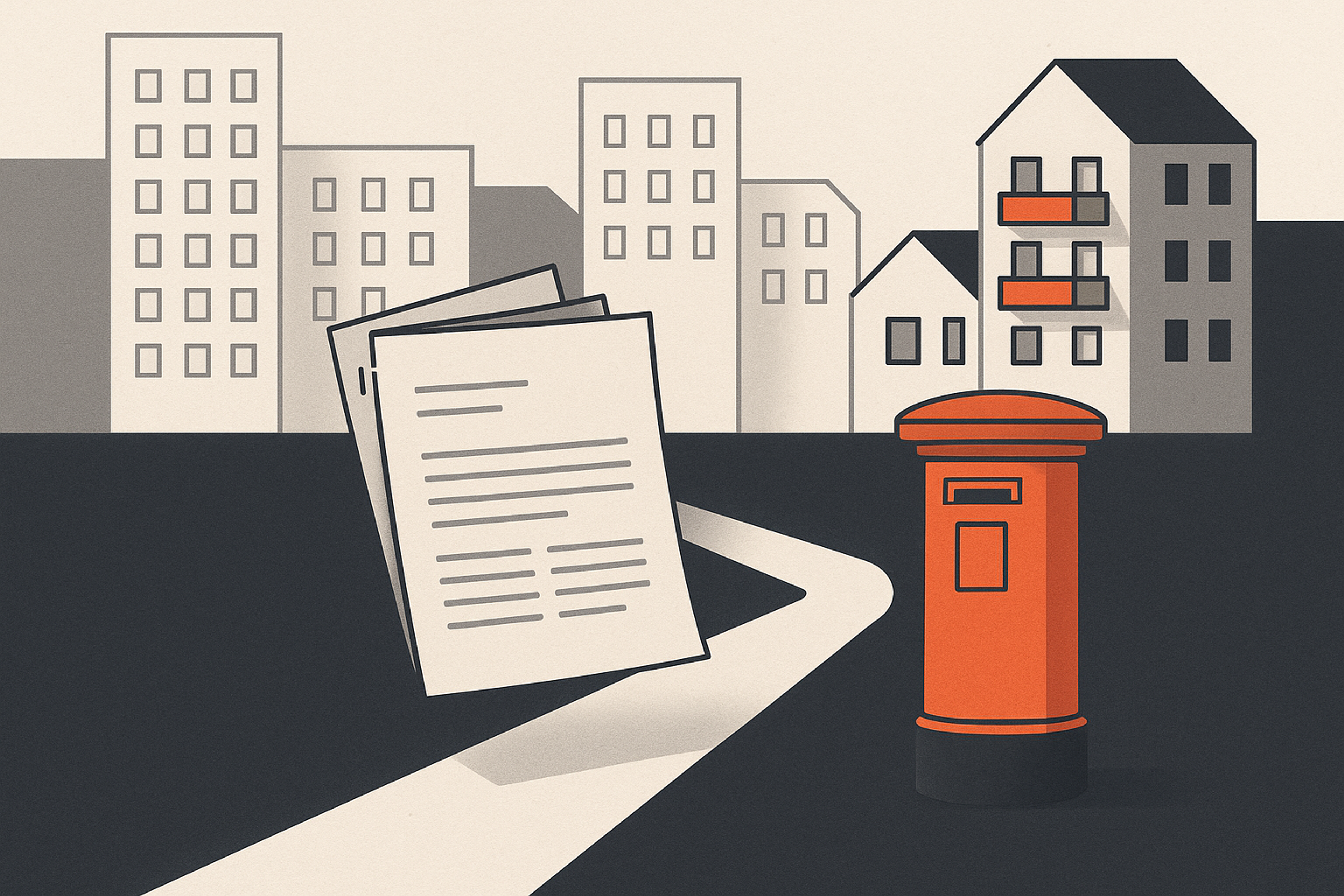 Illustration representing send deposit prescribed information for property management on Intelliprint
