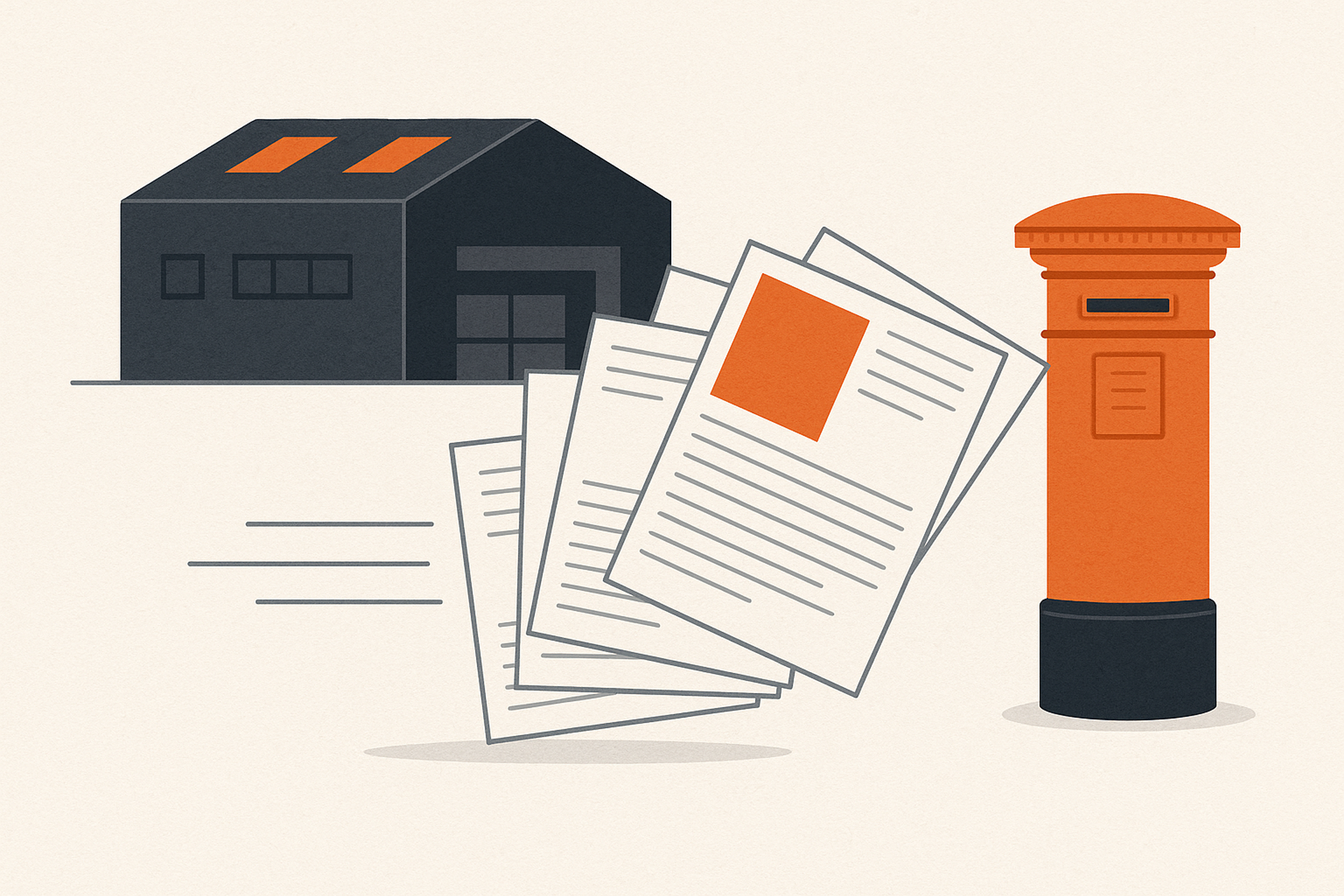 Illustration representing send direct mail campaigns for ecommerce brands on Intelliprint
