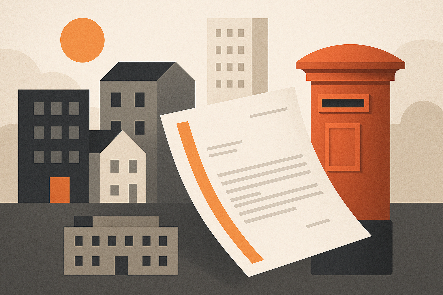 Illustration representing send ground rent demands for property management on Intelliprint