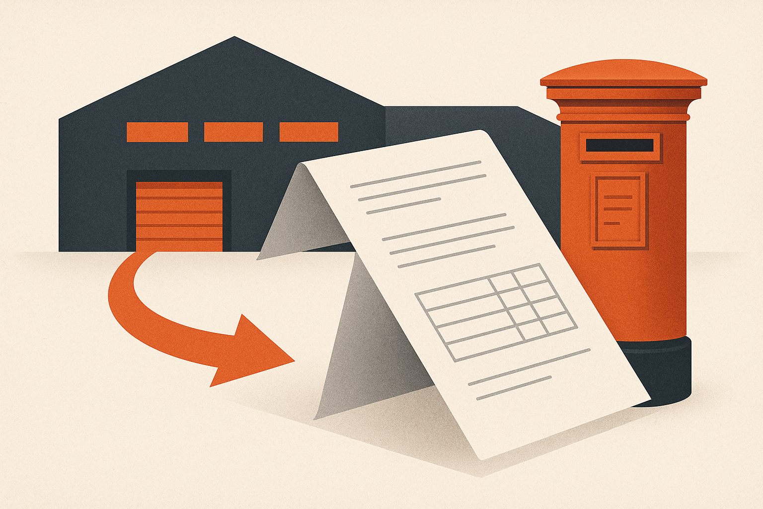 Illustration representing send monthly statements and invoices for ecommerce brands on Intelliprint