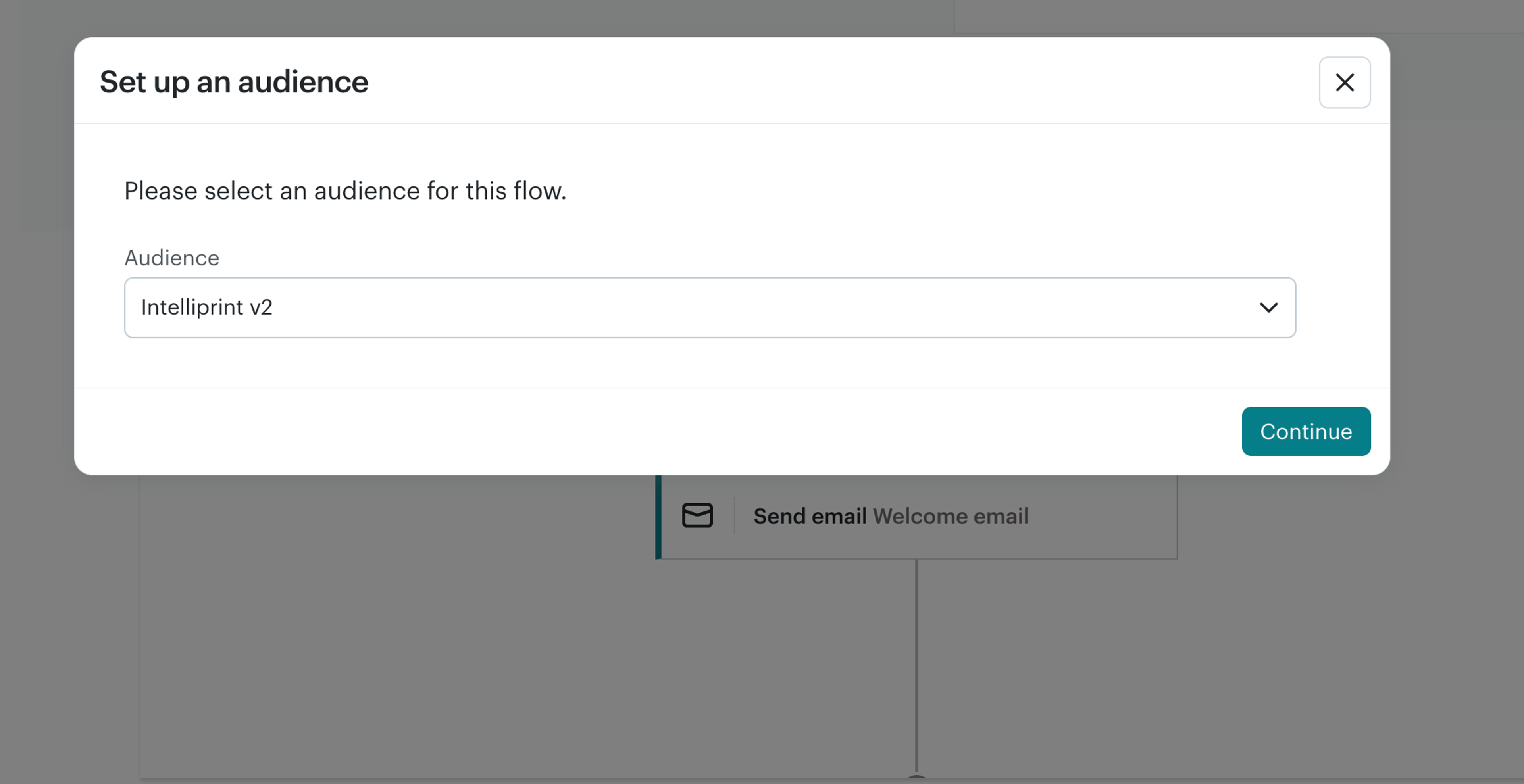 Selecting the audience for the automation