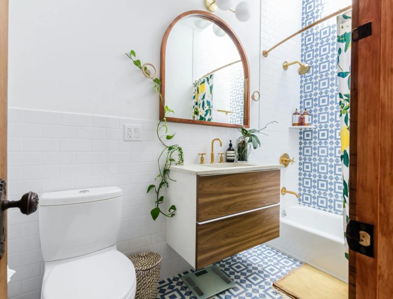 How to Decorate a Small Bathroom: Start with Your Tiles and Fixtures, Then Build Around Them