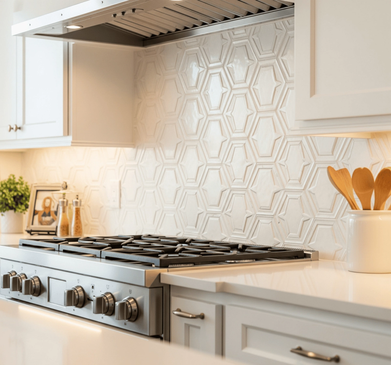 Backsplash Tile Ideas for the Kitchen: Geometric Tile Patterns