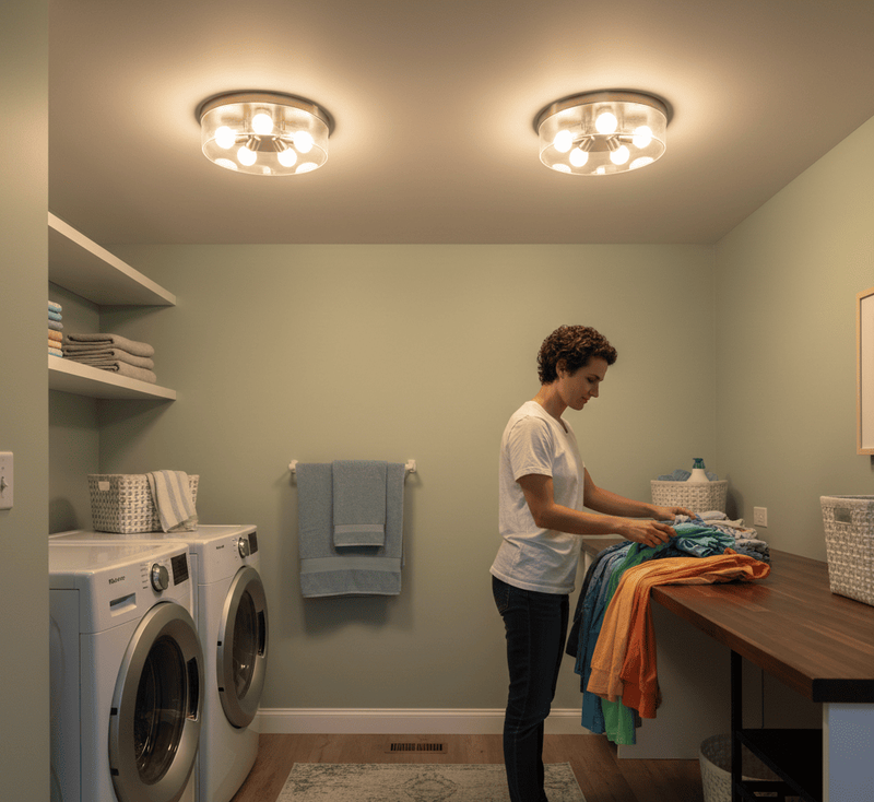 Replace the Fluorescent Lighting in Your Laundry Room with Better Fixtures