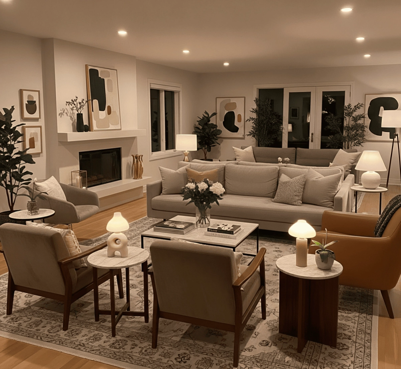 The Party Flow Small Living Room Furniture Layout