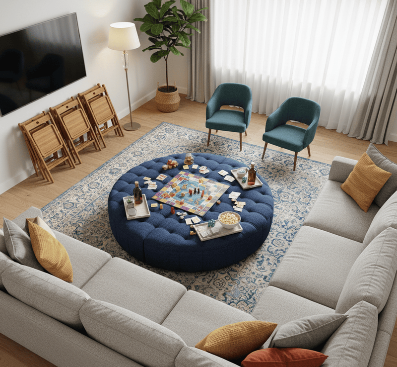The Living Room Layout for Game Nights
