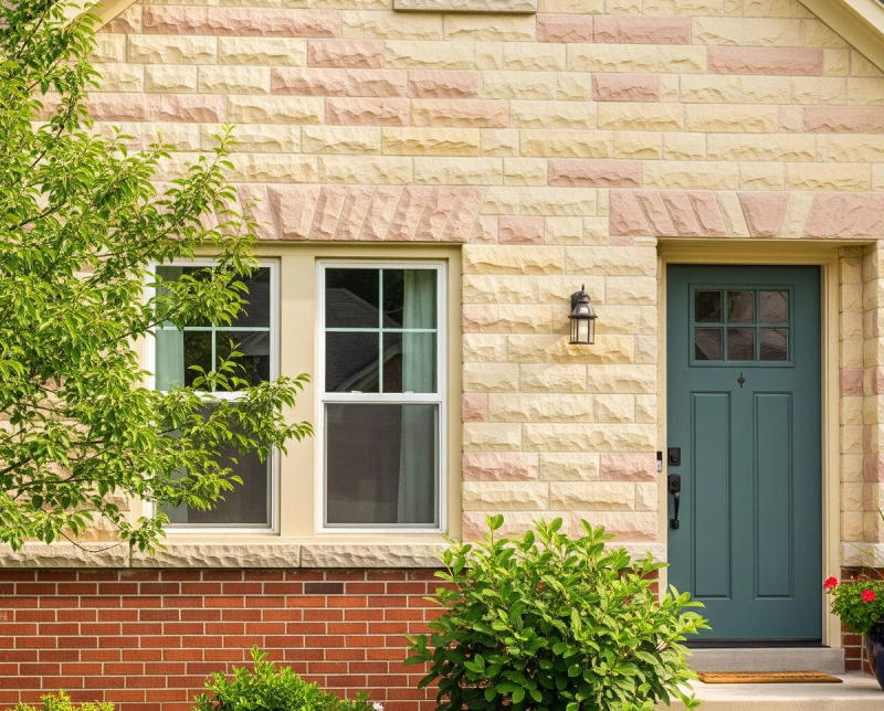 Warm stone neutral color for exterior