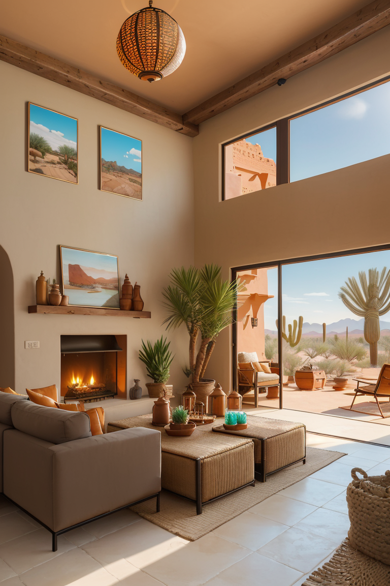 7 Simple Western Living Room Ideas: The Desert Oasis Living Room Theme
