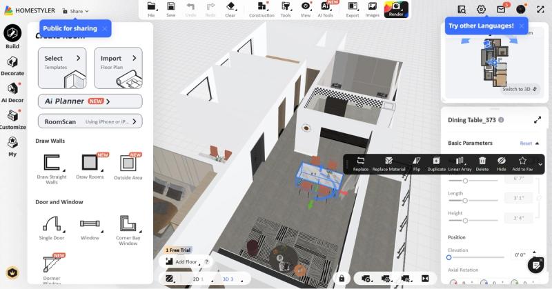 Homestyler Design Interface