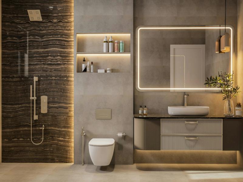 How To Decorate a Large Bathroom: Swap Your Lighting Before You Judge Anything Else in the Room