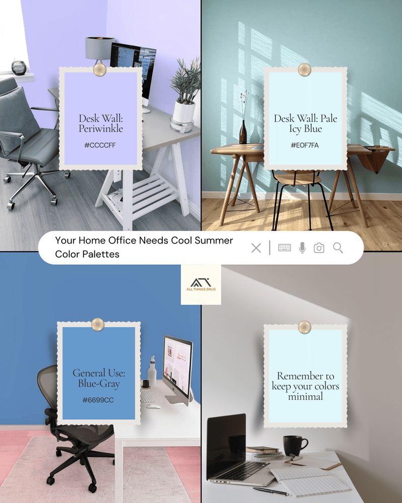 Your Home Office Needs Cool Summer Color Palettes _ All Things Snug: Interior Design Platform