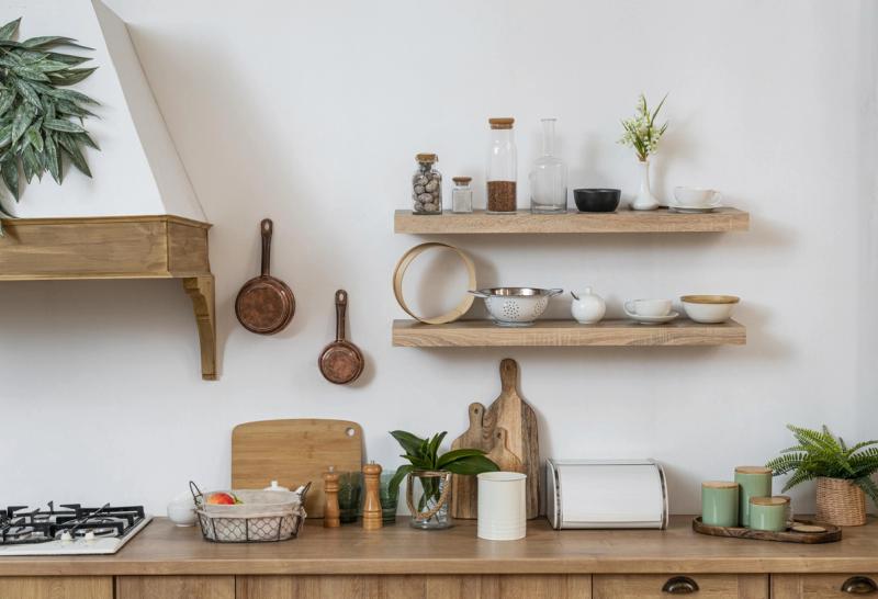 DIY Open Shelving | All Things Snug Small Kitchen Ideas