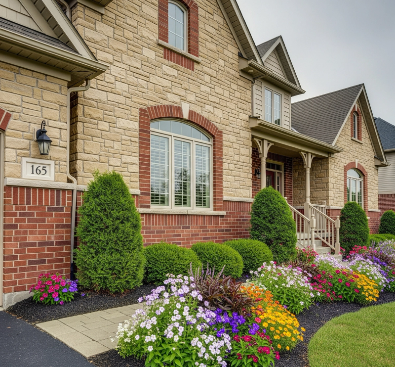 Warm Stone Siding _ Neutral Colors