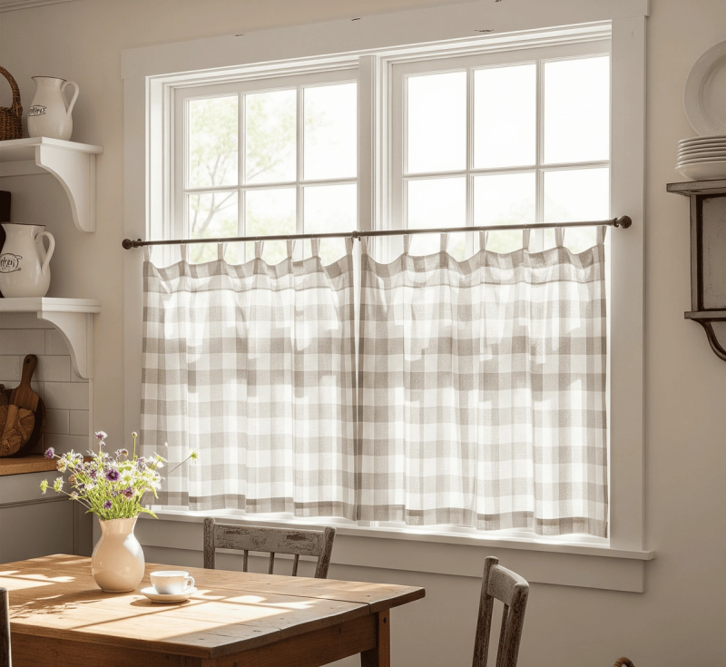 Window Treatments For Farmhouse _ Simple Café Curtains