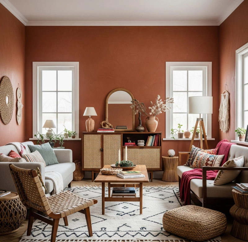 Eclectic Boho (Desert Clay or Sandy Beige) Neutral Colors