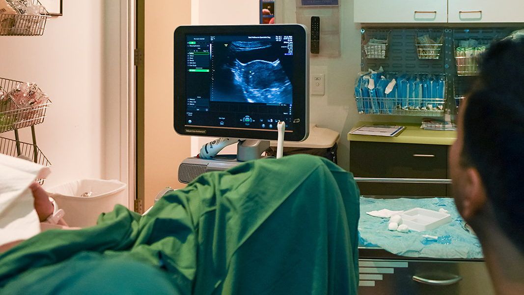 An ultrasound scan in progress at Origia