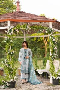 Multi-Thread Embroidered Shirt with Silk Dupatta & Plazo - Thumbnail 7