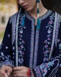 Graceful Long Silhouette Lawn Suit - Thumbnail 3