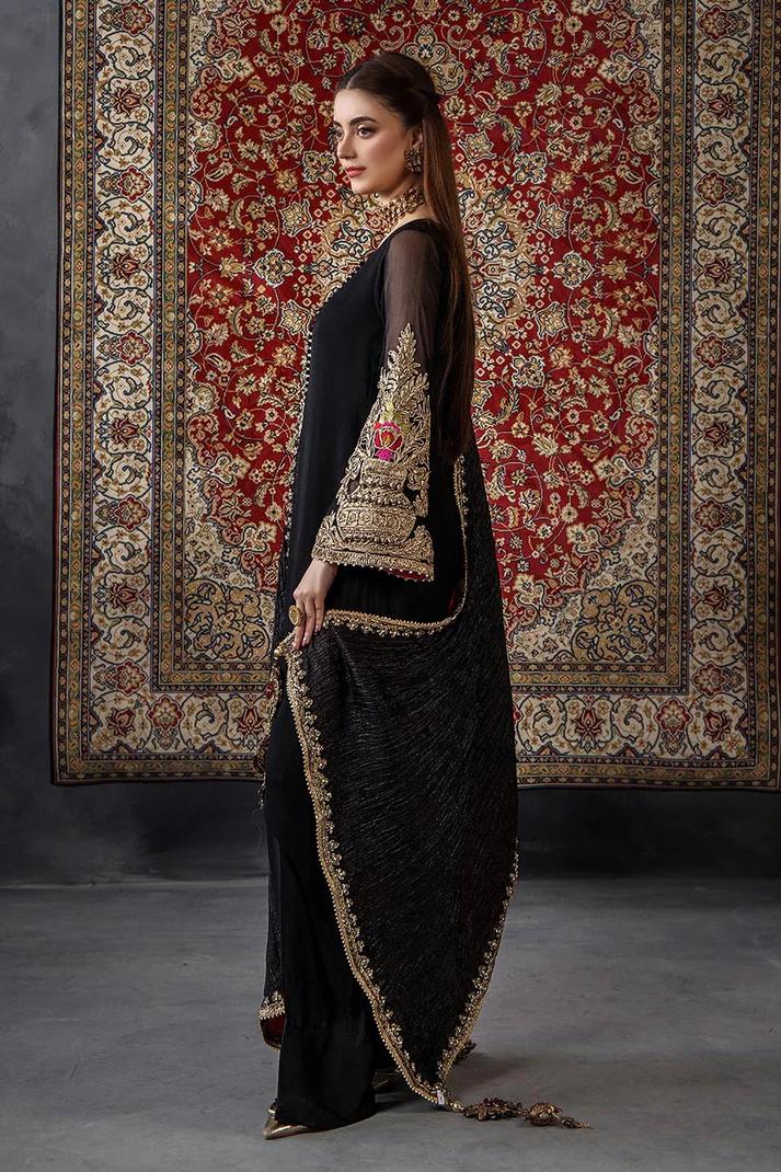 Needlecraft Chiffon & Silk Farshi Shalwar Set - Image 7