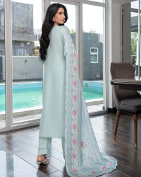 Embroidered Suit with Rose Motifs - Thumbnail 2