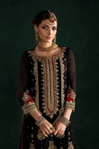 Hand-Embroidered Chiffon & Silk  - Thumbnail 6