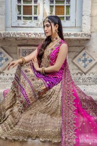 Handcrafted Pure Silk Chunnari Wedding Suit - Thumbnail 7
