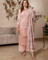 Embroidered Suit with Beaded Tassel Sleeves - Thumbnail 1