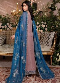 Embroidered Chiffon Suit & Sequins Dupatta - Thumbnail 2