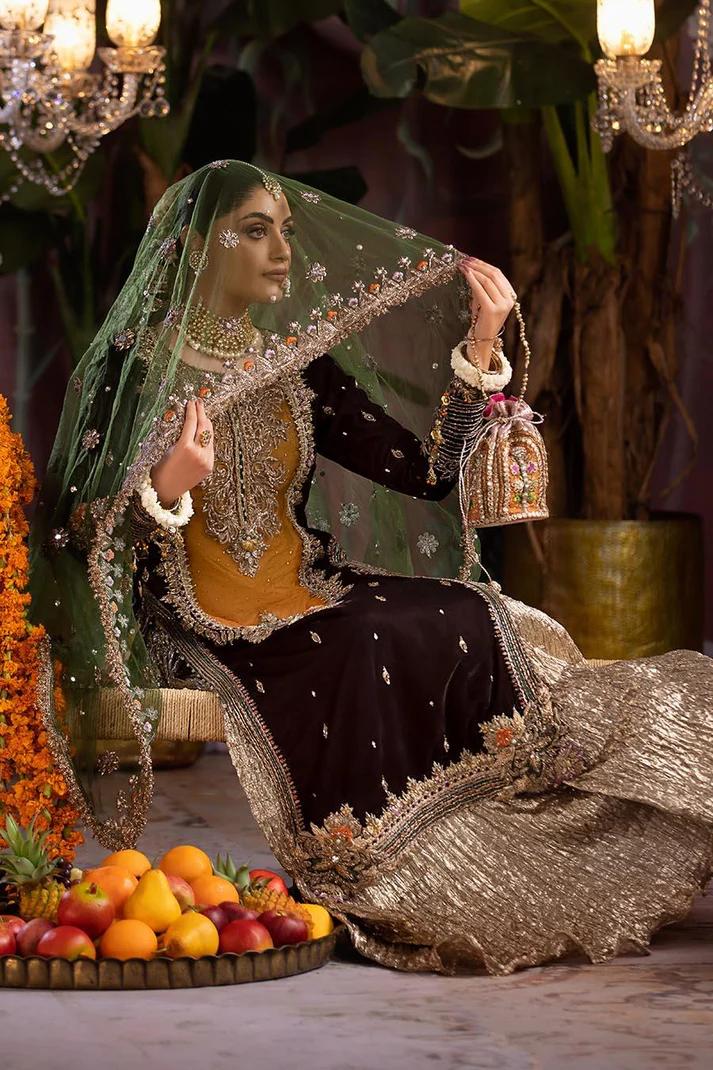 Zardozi Velvet Shirt & Crushed Sharara - Image 4