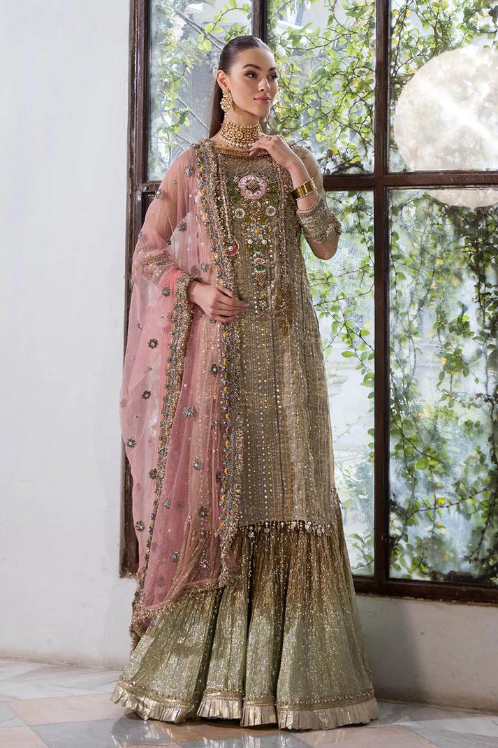 3D Zardozi Mesuri Shirt & Indian Crush Silk - Image 2