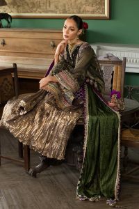 Opulent Aari & Mukesh Embroidered Bridal Suit - Thumbnail 5